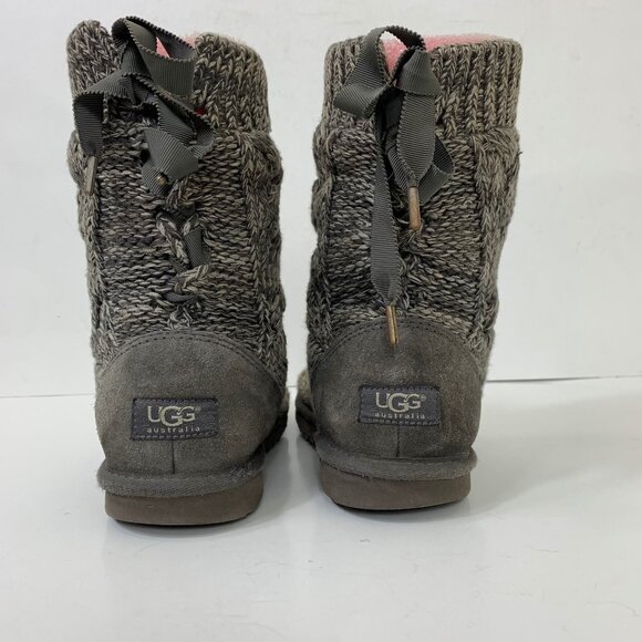 Ugg Women’s Isla Knit Sweater Boots in Gray - Size 6 Coastal - Picture 3 of 8